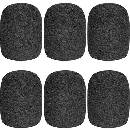 ChromLives Microphone Cover Microphone Windscreen Foam Cover Black Top Grade 6 Pack - color: 6 Pack