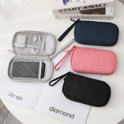 Electronic Organizer Travel Cable Accessories Bag, Electronic Organizer Case, Electronic Accessories Organizer Bag, Double-Layer Space Black