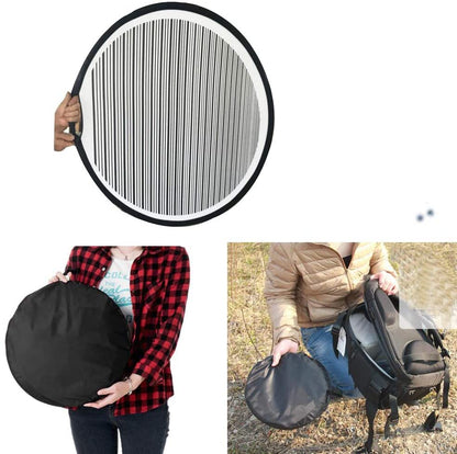 WJSKDQ 80cm Circular Striped Flexible Foldable PDR Lined Light Reflector Board Dent Panel Portable Designed Pdr Light Board Led for Car Vehicle Door Scratch and Hail Damages Necessary Pdr Light Tools