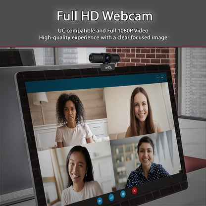 Cyber Acoustics CA Essential Webcam 1080HD-AF – USB Webcam with Microphone for Desktop or Notebooks, 1080p Webcam, HD Auto-Focus and Light Correction, Omni-Directional Microphone (WC-2000) - size: WC-2000