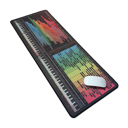 Instrument Frequency EQ Cheat Sheet Mousepad – 80×30cm (31.5"x11.8") & 35×25cm (13.8"x9.8") – Studio Desk Mat for Music Producers, DJs & Engineers – LED Version Available - size: (XXL Without LED (800x300m))