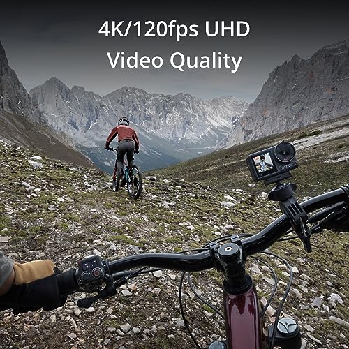 DJI Osmo Action 4 Adventure Combo, 4K/120fps Action Camera | Waterproof, 1/1.3-Inch Sensor, 10-bit & D-Log M, 155° Ultra-Wide FOV, Over 7.5 h With 3 Extra Batteries for Vlogging - style: Adventure Combo