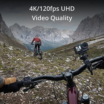 DJI Osmo Action 4 Adventure Combo, 4K/120fps Action Camera | Waterproof, 1/1.3-Inch Sensor, 10-bit & D-Log M, 155° Ultra-Wide FOV, Over 7.5 h With 3 Extra Batteries for Vlogging - style: Adventure Combo