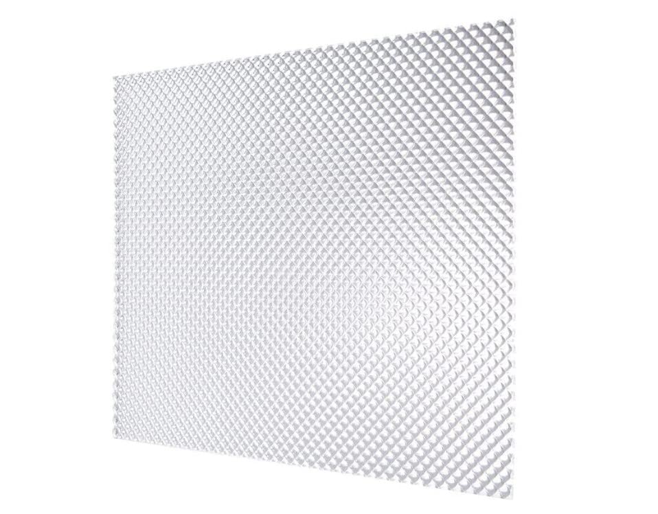 Fluorolite Plastics Clear Acrylic Prismatic Fluorescent and LED lighting Panels 4 Pack 22.5"x22.5" | 0.125" Thick Fluorescent Light Covers for Ceiling Lights, Classroom light covers for Drop Ceiling - size: 22.5"x22.5"