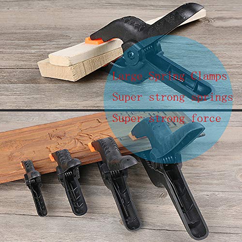 ONDY 2 Pack Of 9” Large Spring Clamps Heavy Duty Nylon Muslin Woodworking Clamps Photo Studio Backdrops Backgrounds Clamps Set, the Jaws Have a Maximum Opening of 4" - size: 9 inch