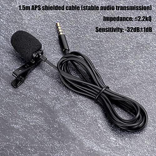 Mobile Phone Microphone,Pocket Phone Mini Recording Karaoke,Small Tie-Clip Microphones,for, Android Smartphone, SLR Camera, Tablet, Computer PC, Hands