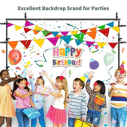 Backdrop Stand 6.5x6.5ft Adjustable Photo Studio Background Stand Support Frame Heavy Duty Photo Backdrop Stand Kit for Parties Wedding With 3 Crossbars 4 Backdrop Clamps,2 Sandbags Carrybag - color: 6.5x6.5FT