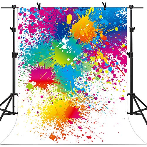 Colorful Splatter Pigment Paint Background 6x9ft Abstract Background Video Studio BJHXME207 - size: 6x9Ft