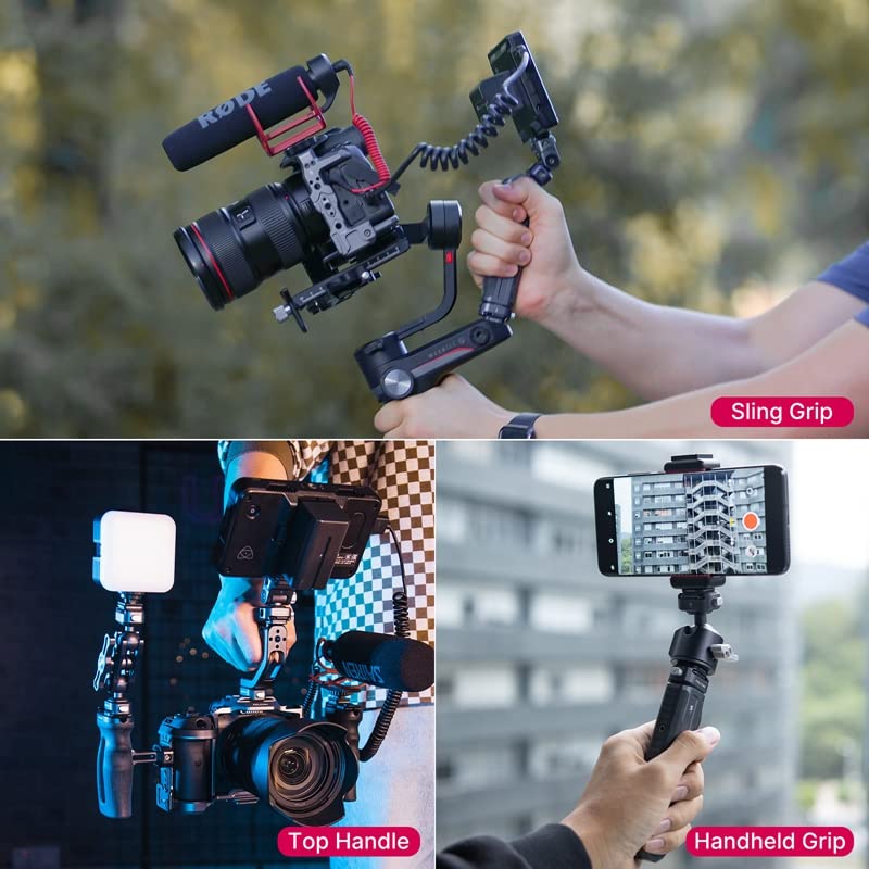 FALCAM F22 Basic Quick Release Plate Kit, Camera Mounting Adapter Convert 1/4" Thread to F22 QR System, 22mm Aluminum Camera Accessory Kit for Filmmaker & Photographer, Fits for Sony Canon DSLR Tripod - color: F22 Basic QR System