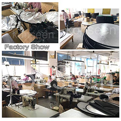 5 in 1 Camera Lighting Reflector/Diffuser Kit 40"x 60"/100 x 150CM Portable Multi-Disc Collapsible Backdround/Backdrop with Carrying Case for Photpgraphy Studio Outdoor Vedio Lighting - size: 40x60inch