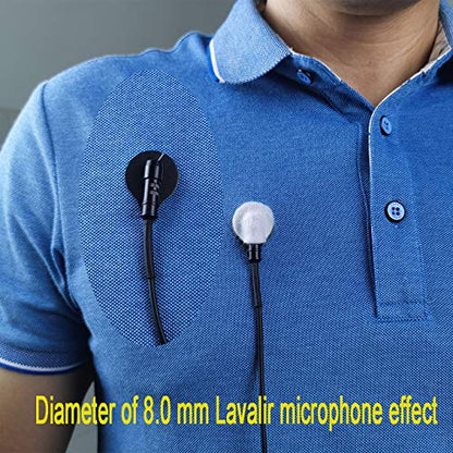 Undercover with 40 Stickies and 40 Fabric Discs for Hiding Lavalier Microphones and Reduce Wind Noise, 20 of Each Black/White