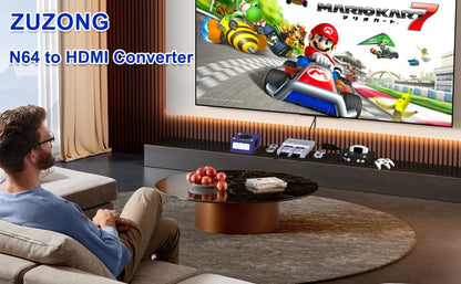 ZUZONG N64 to HDMI Adapter, N64 to Hdmi Converter SNES Converter SNES Adapter, SNES/NGC to HDMI Support 16:9/4:3 Conversion Plug and Play (New Upgrade