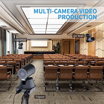 FEELWORLD 4K12X 4K PTZ Camera USB HDMI POE 12X Optical Pan Tilt Zoom, AI Auto Tracking Focus IP Remote Control for Live Streaming Church Video Conference Teaching