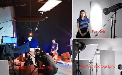 30"x36"/75x90cm Light Reflector Flag Panel Kit, 5-in-1 Diffusion Scrim Translucent/Gold/Silver/Black/White Lighting Diffuser, Stainless Steel Foldable Frame for Studio Portrait Photography