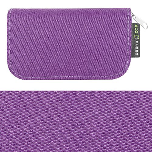 Eco-Fused Memory Card Case - Fits up to 22x SD, SDHC, Micro SD, Mini SD and 4X CF - Holder with 22 Slots (Purple / 22 Slots - 1 Pack) - color: Purple / 22 slots - 1 pack