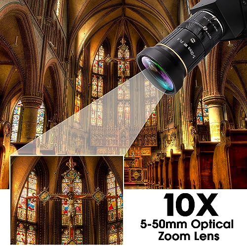 HDMI 4K USB Camera for Live Streaming 10X Variable Focus PC Webcam USB HDMI Simultaneous Output Video Conferencing Close up Zoom in and Out Web Camera for Online Teaching Training - size: 5-50mm 10X Zoom Lens