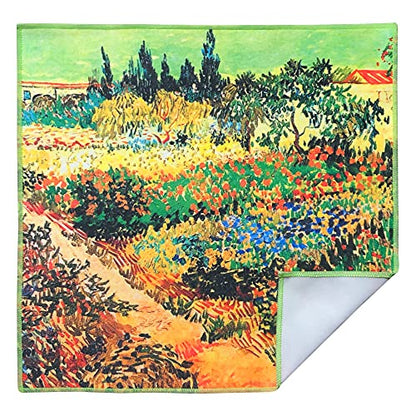 Large [6 Pack] Classic Art (The Garden at Arles) - Ultra Premium Quality Microfiber Cleaning Cloths (Best for Camera Lens, Glasses, Screens, and All Lens.) Microfiber Cloth - color: Vincent Van Gogh "the Garden at Arles", size: 6 Pack