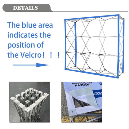 Customize Fabric Display Stand Trade Show Backdrop Portable Aluminum Pop Up Display Banner Backdrop with Collapsible Frame and Banner Set 10×7.5 FT - color: Pop-Up Displays, size: 10×7.5 FT
