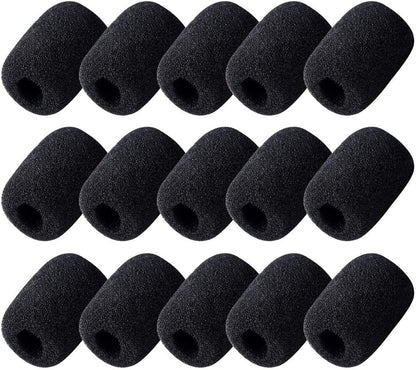 5 Pack Black Microphone Foam Cover,Replacement Microphone Sponge Wind Shield Windscreen Foam Cover for Microphone Windscreen for Shure CVG18-B/C Gooseneck Condenser Microphone Accessories